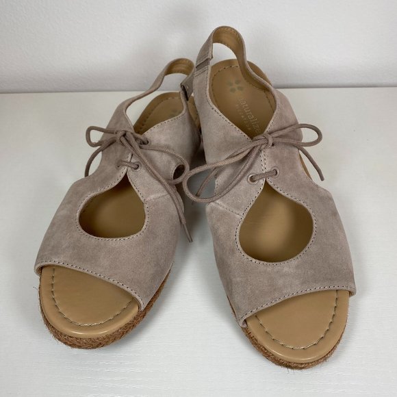 Naturalizer Reilly Turtledove Suede Espadrille Sling Back Sandal - Size … - Picture 1 of 10